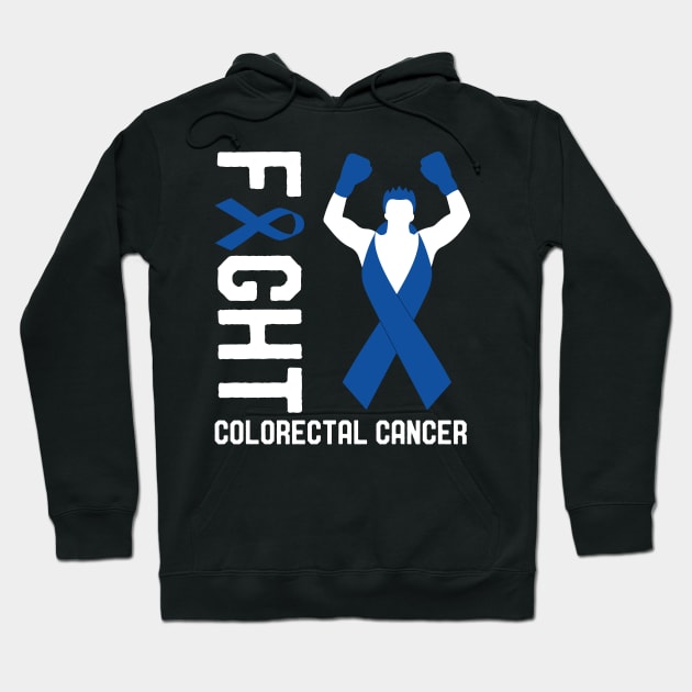 Fight Colorectal Cancer Colon Cancer Awareness Survivor Walk Hoodie by mrsmitful01